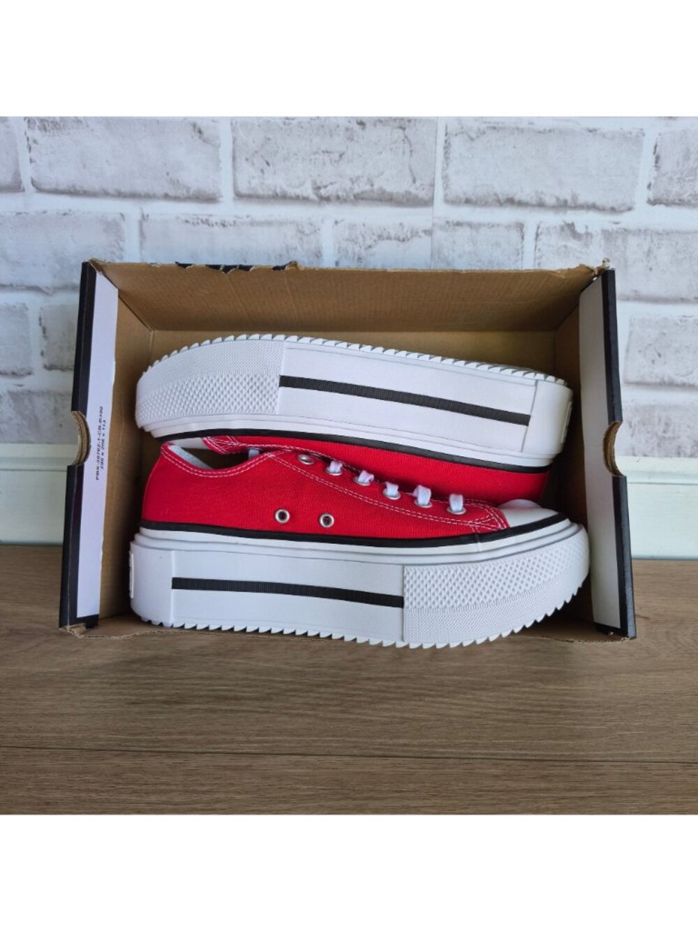 ⭐Converse Lift Double Stack Platform Low Sz 7 Men's shoes Sneakers Red A16515C⭐ - Picture 6 of 8